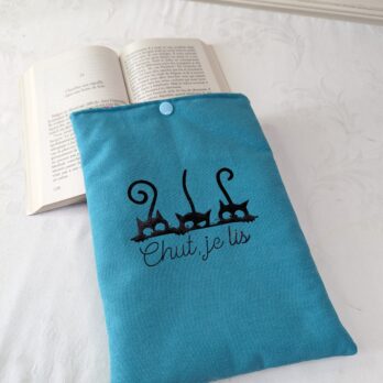 Protège livre format poche ,  chats chut je lis
