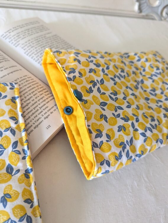 Protège livre format poche ,  des citrons avec MP assorti – Image 2