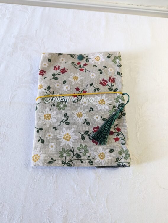 Pochette pour ranger les marque-pages, des fleurs de montagne