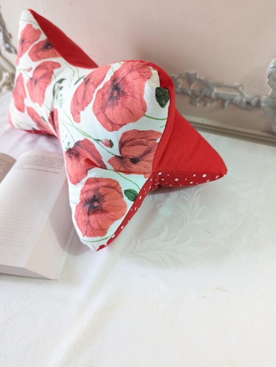 Coussin de lecture  ,cale nuque ,des coquelicots – Image 2