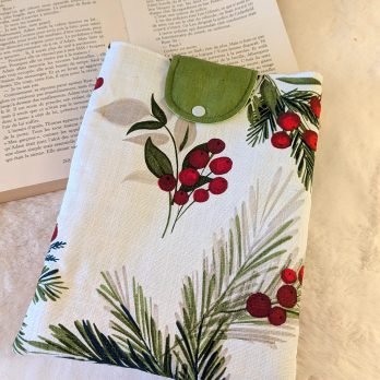 Protège livre format broché , avec rabat, noël / vert