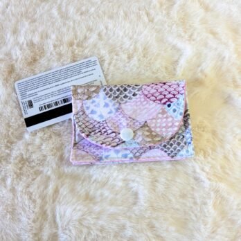 Porte carte  en tissu enduit japonais